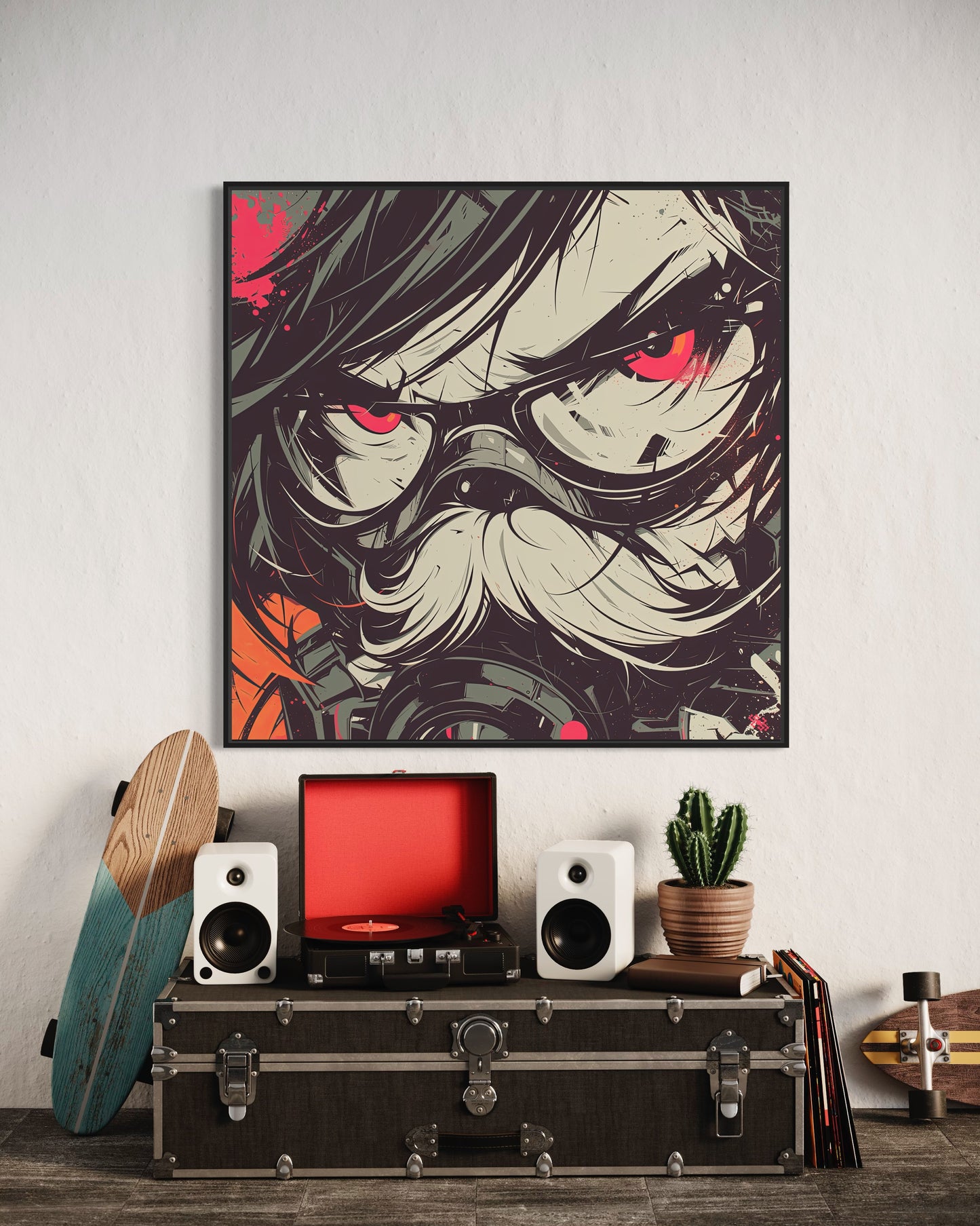 Colors Addict Mr Mustache (Canvas Print)