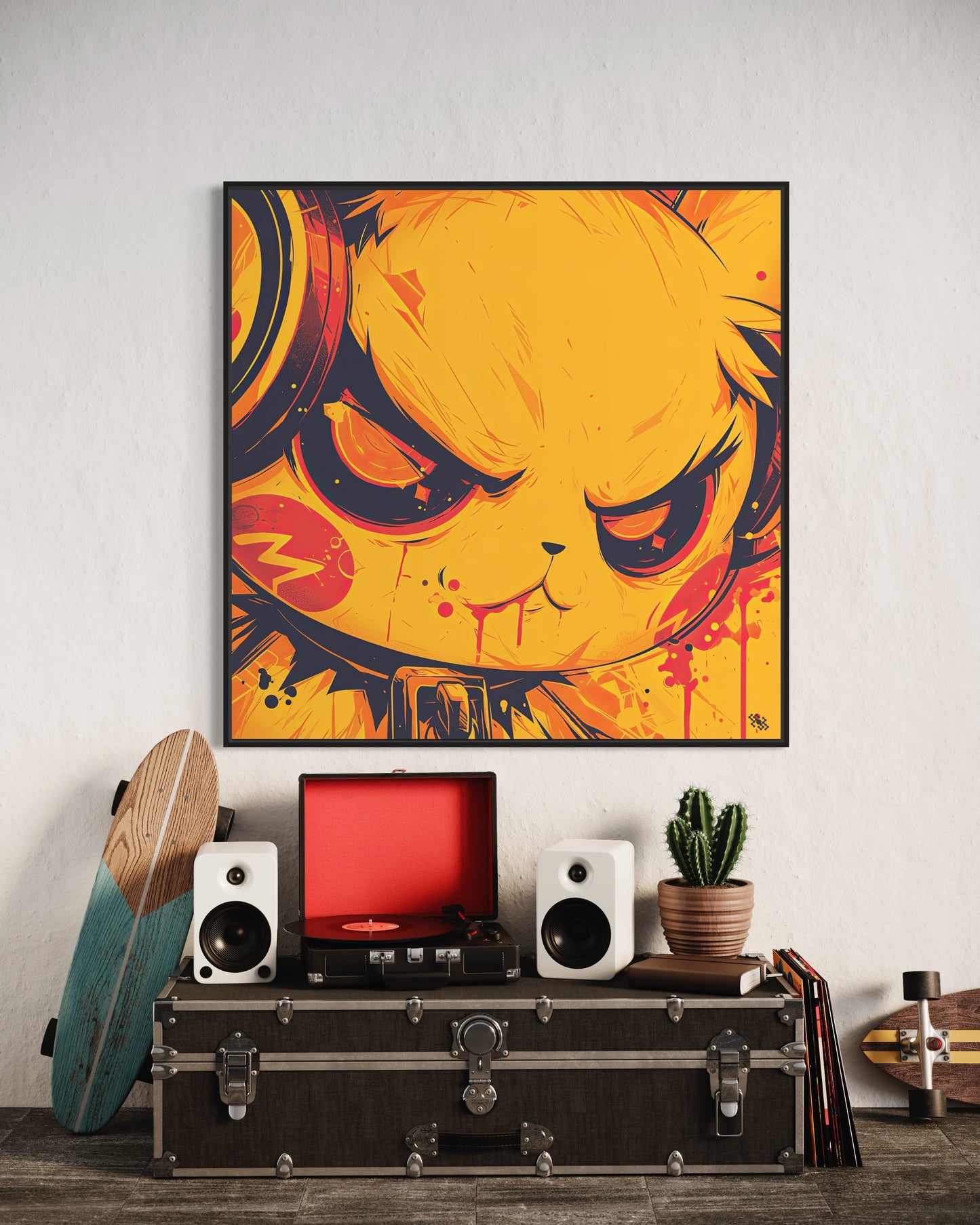 Colors Addict Pika Chu (Canvas Print)