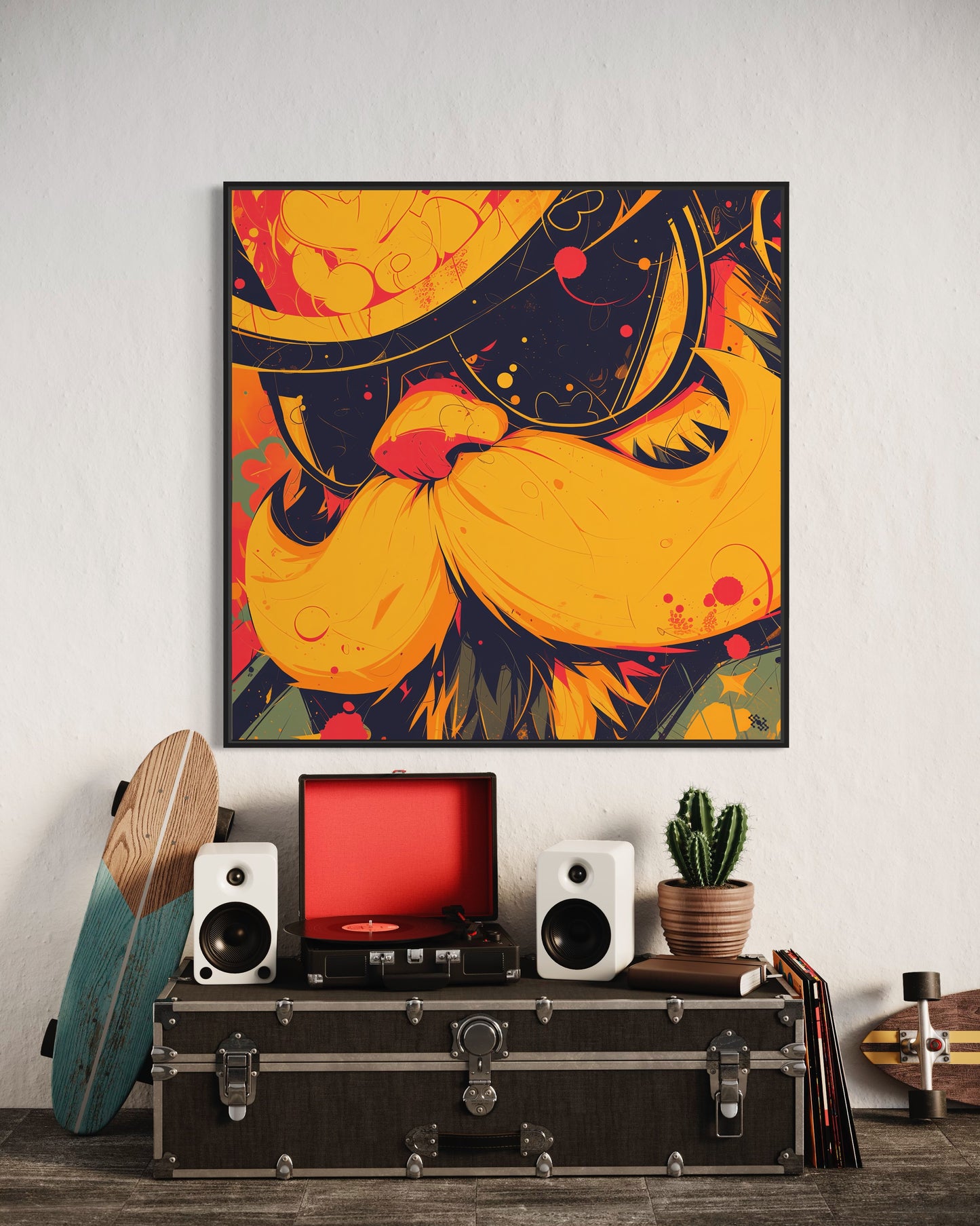 Colors Addict Mr Mustache (Canvas Print)