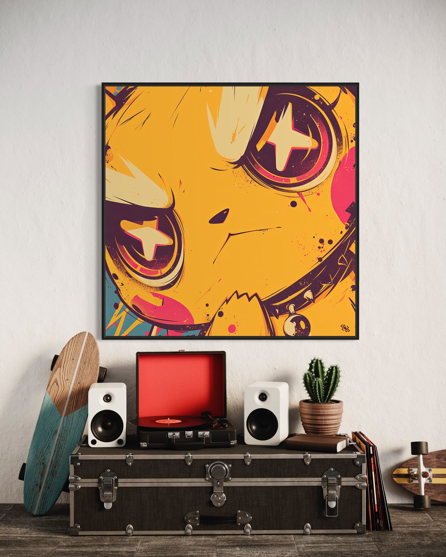 Colors Addict Pika Chu (Canvas Print)