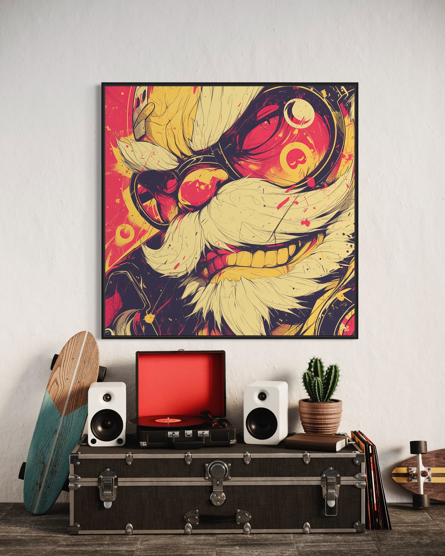 Colors Addict Mr Mustache (Canvas Print)