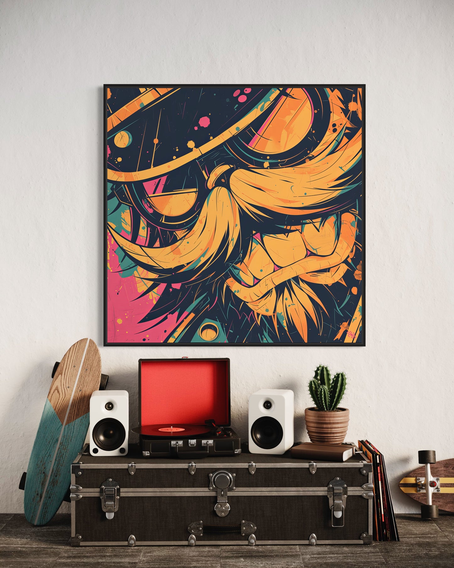 Colors Addict Mr Mustache (Canvas Print)
