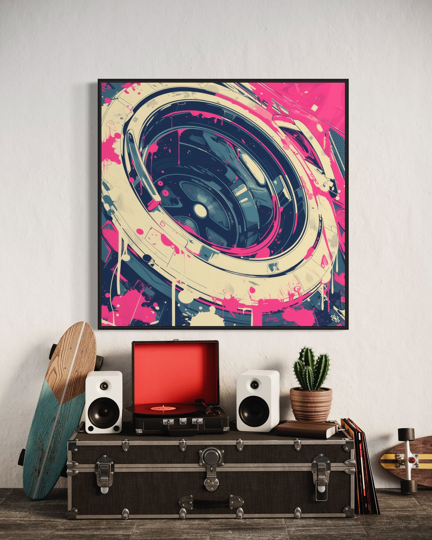 Colors Addict Wash Machine (Canvas Print)