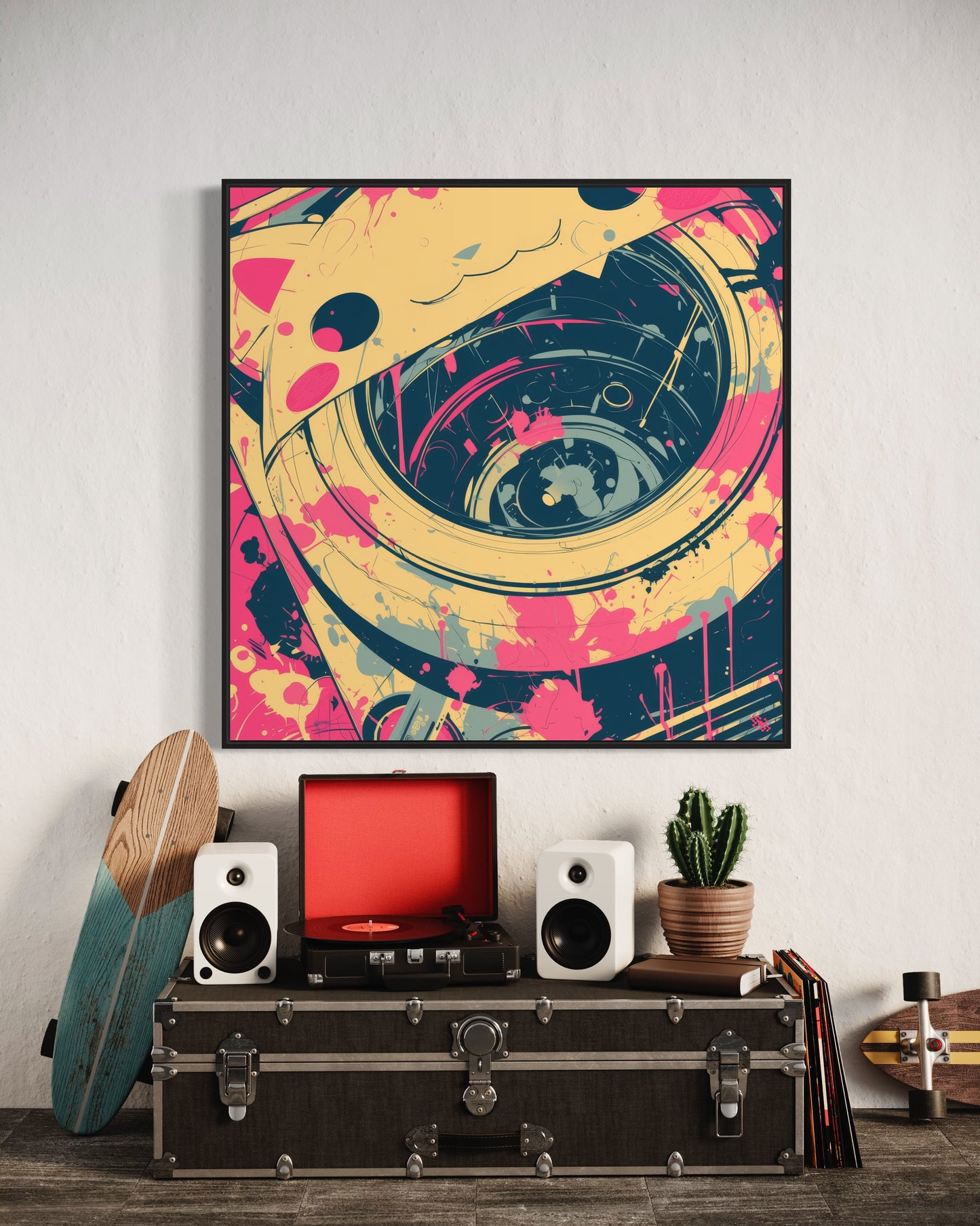 Colors Addict Wash Machine (Canvas Print)