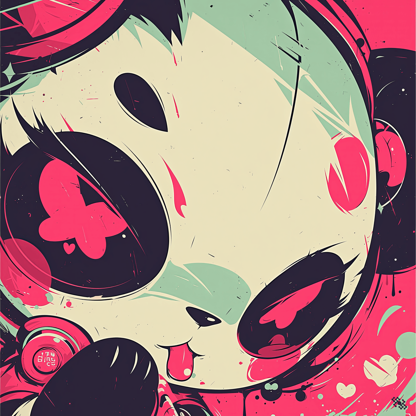 Colors Addict Panda (Canvas Print)