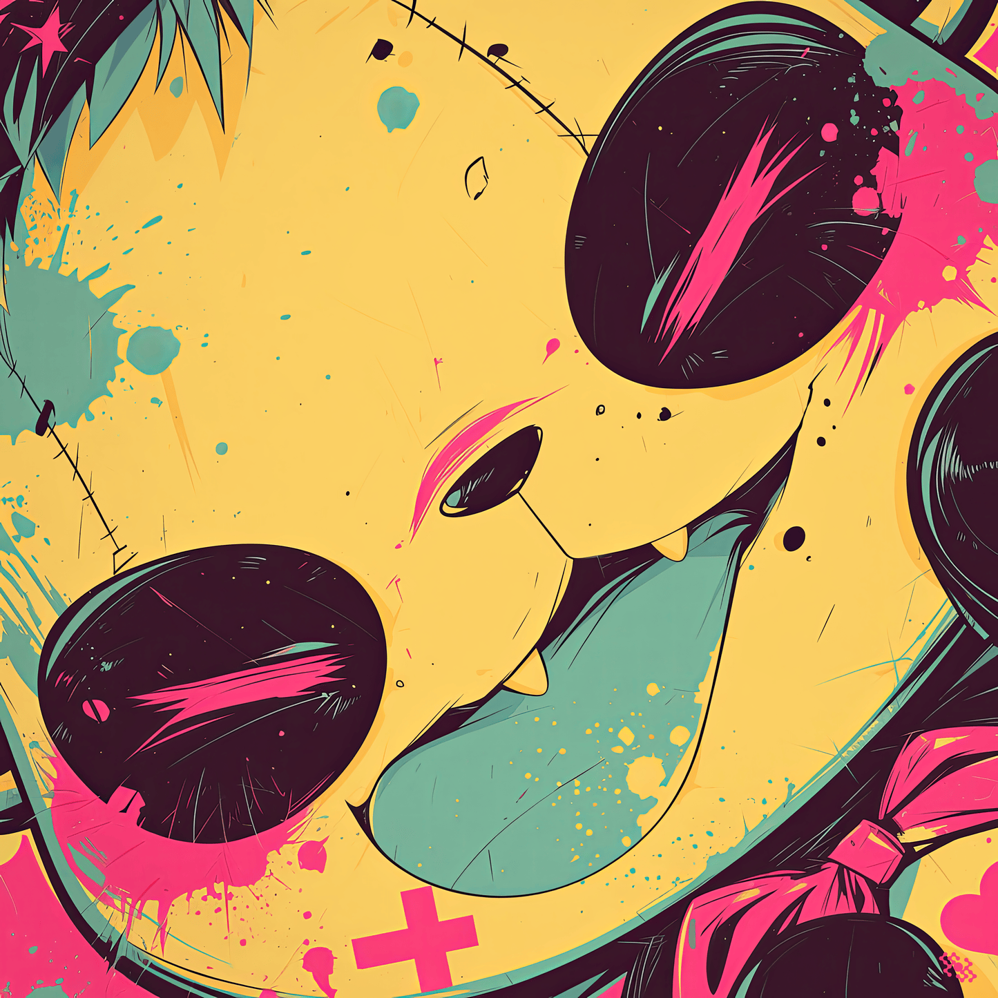 Colors Addict Panda (Canvas Print)