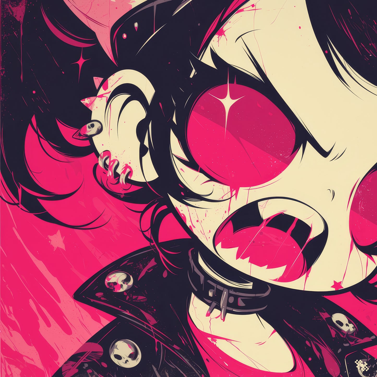 Colors Addict Ghot Girl (Canvas Print)