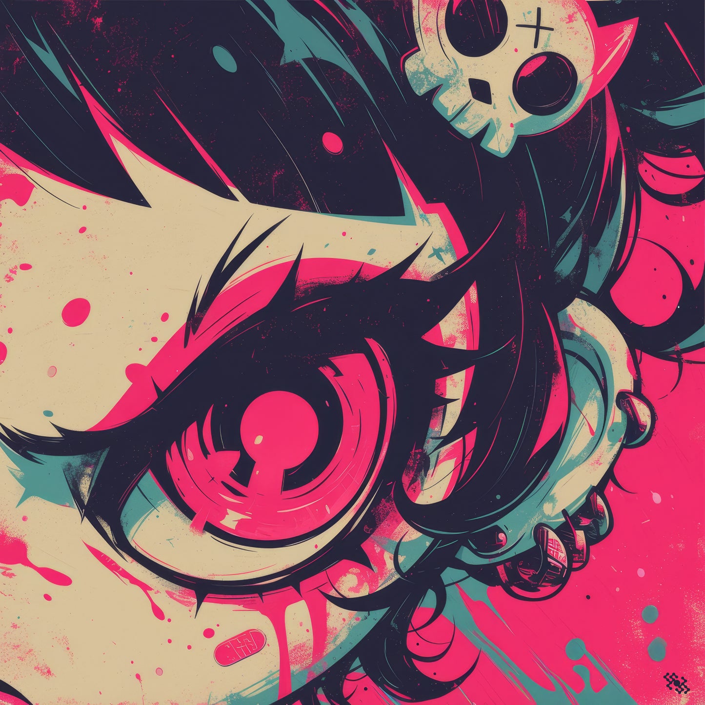 Colors Addict Ghot Girl (Canvas Print)