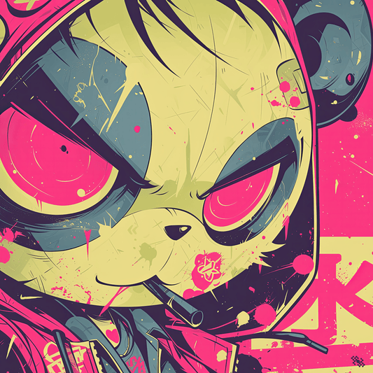 Colors Addict Panda (Canvas Print)