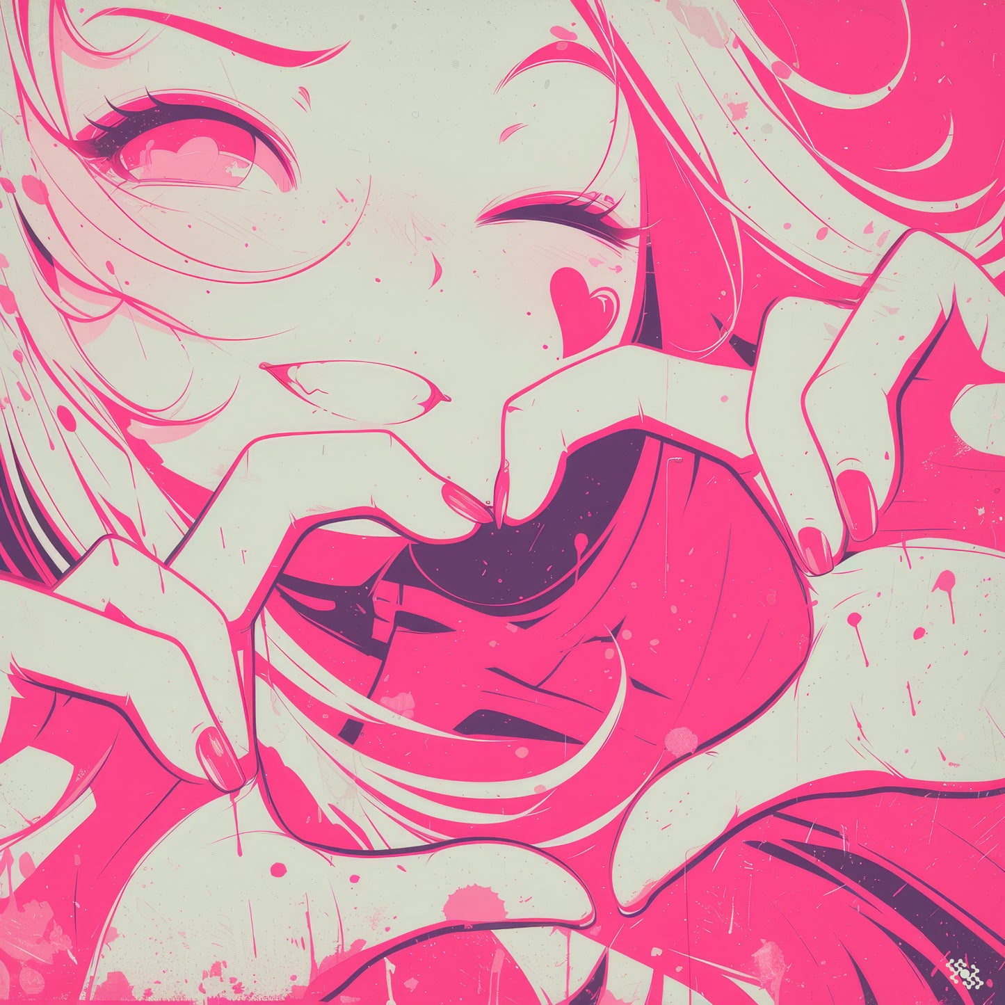 Colors Addict Pink Girls (Canvas Print)