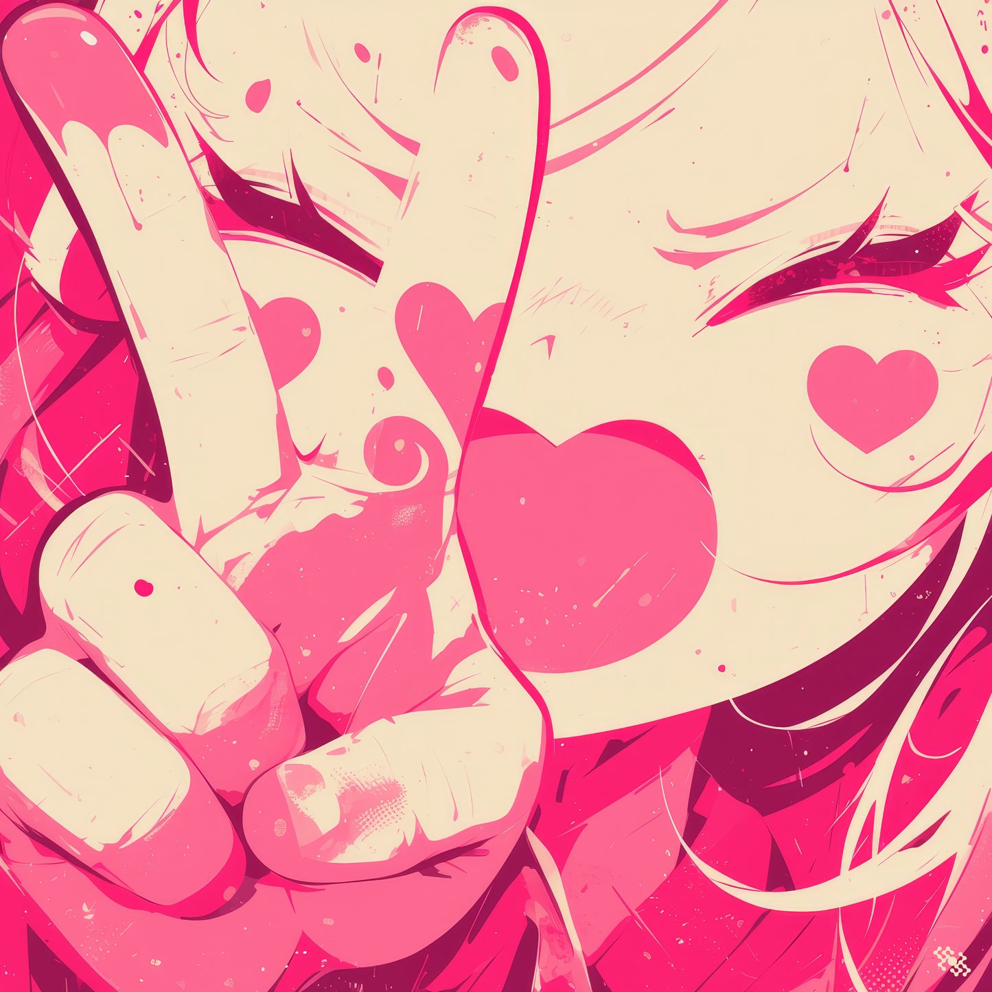 Colors Addict Pink Girls (Canvas Print)