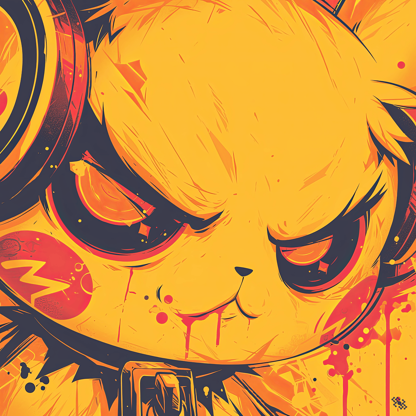 Colors Addict Pika Chu (Canvas Print)