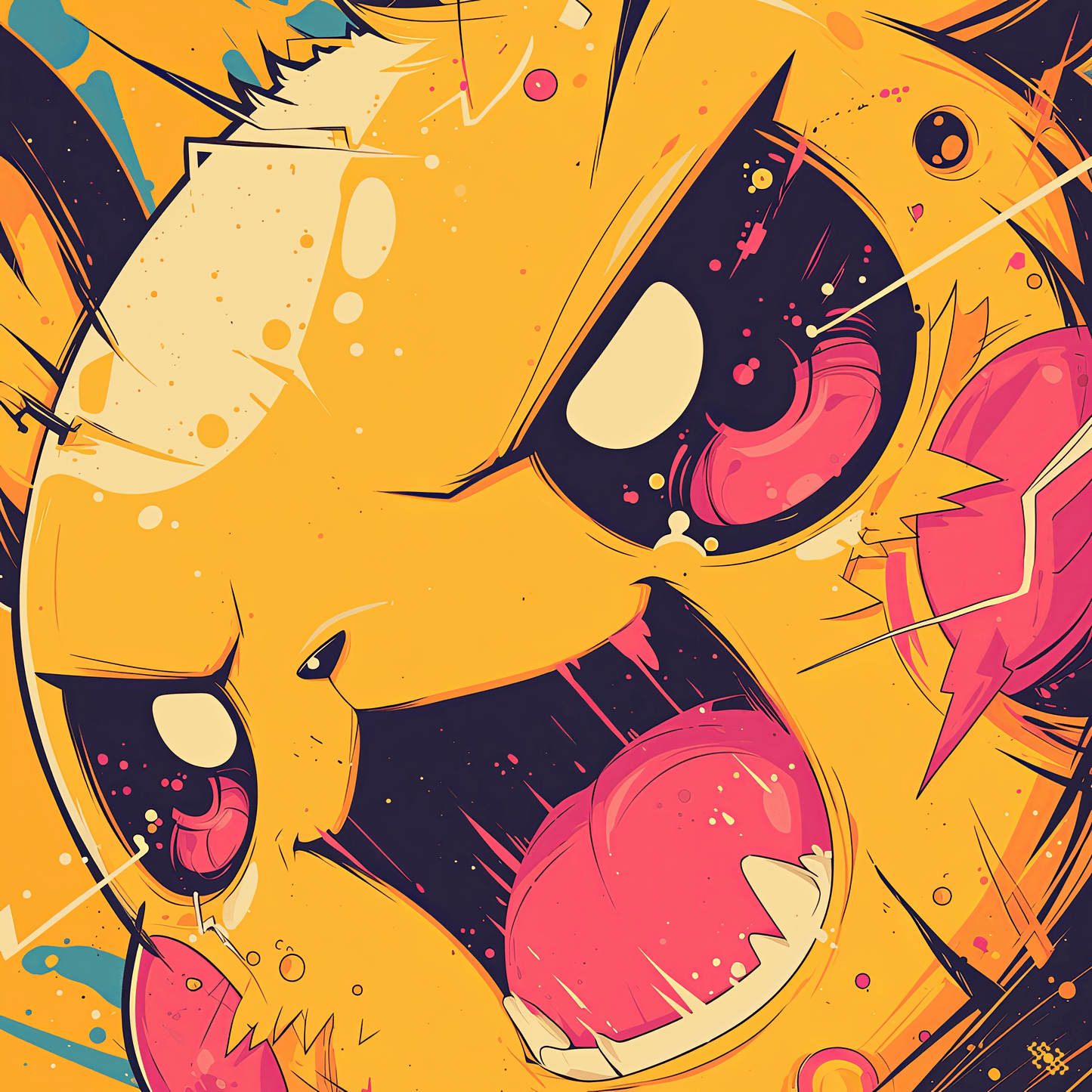 Colors Addict Pika Chu (Canvas Print)
