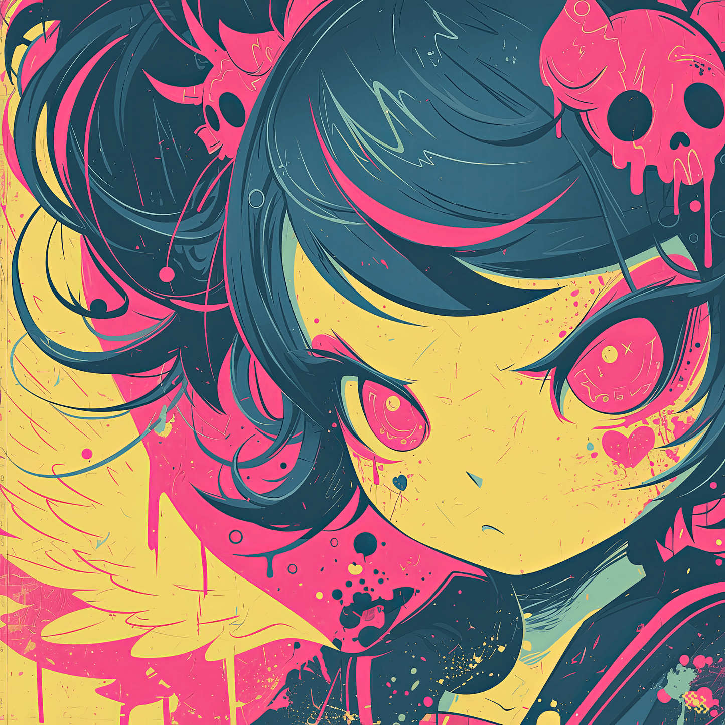 Colors Addict Angel Girl (Canvas Print)