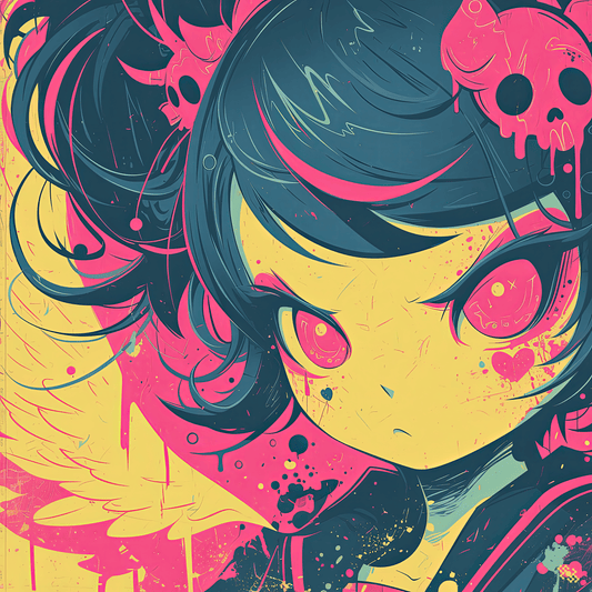 Colors Addict Angel Girl (Canvas Print)