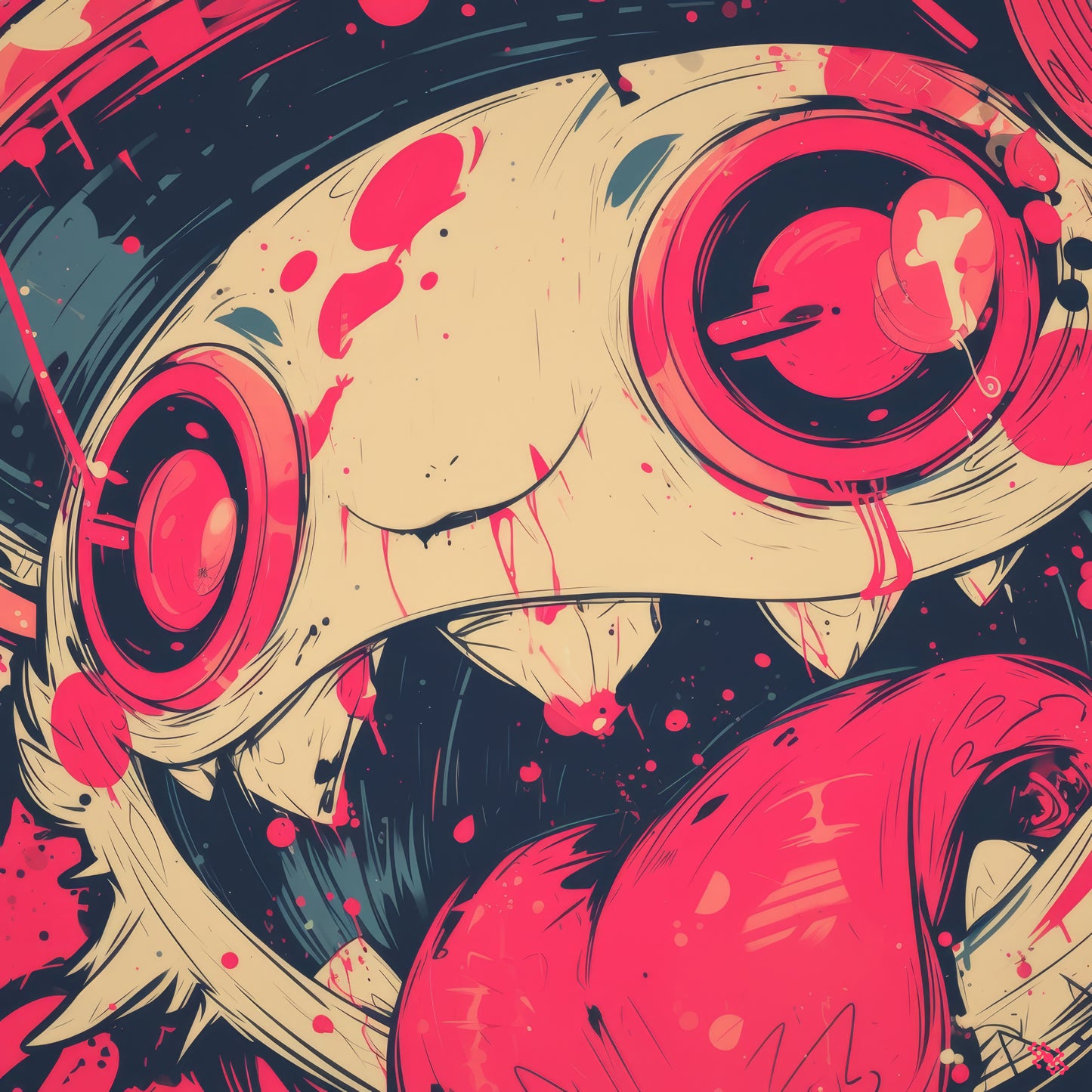 Colors Addict Skeleton Warrior (Canvas Print)