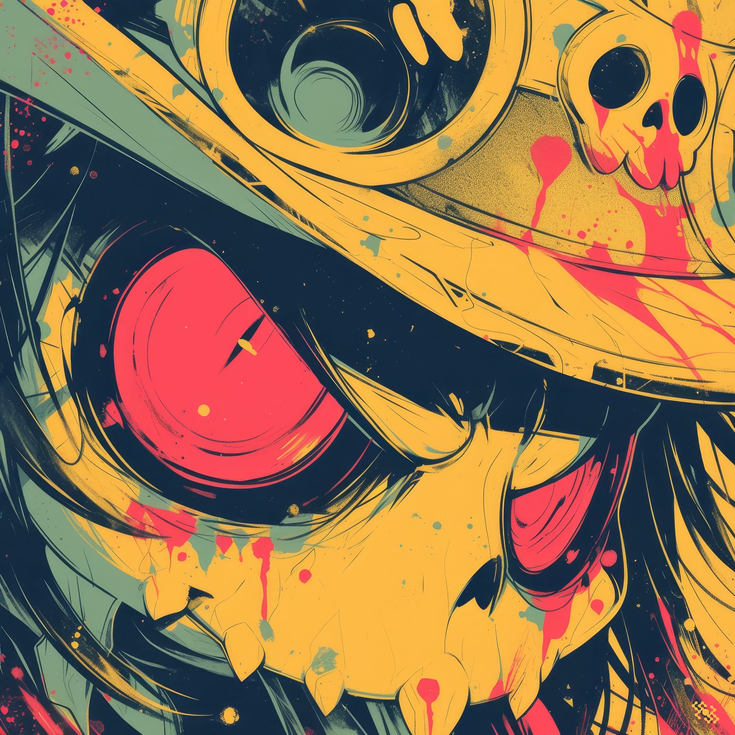 Colors Addict Skeleton Warrior (Canvas Print)