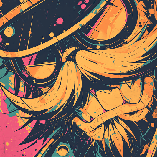 Colors Addict Mr Mustache (Canvas Print)