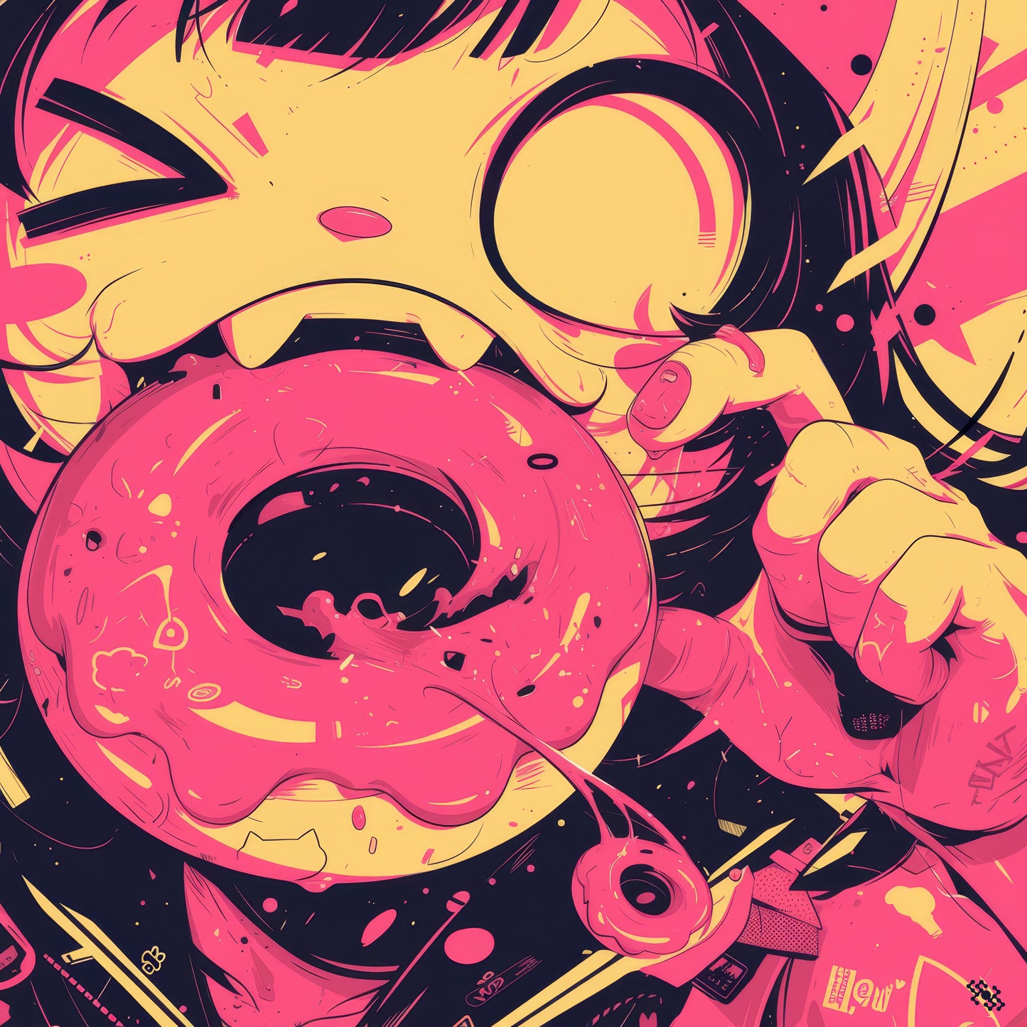 Colors Addict Donuts (Canvas Print)