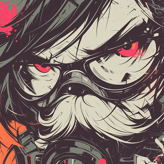 Colors Addict Mr Mustache (Canvas Print)