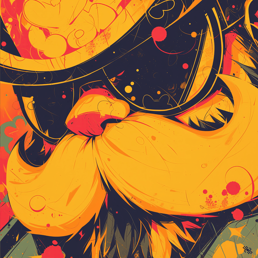 Colors Addict Mr Mustache (Canvas Print)