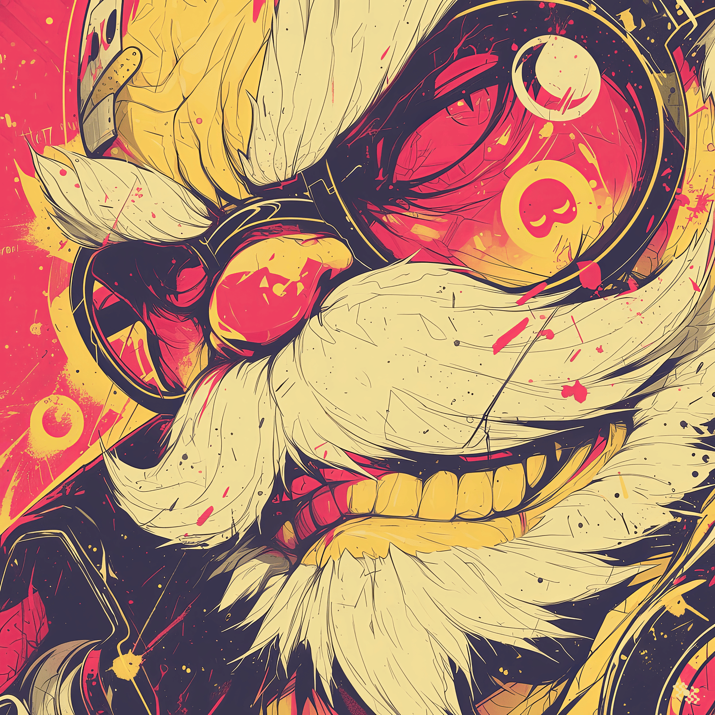 Colors Addict Mr Mustache (Canvas Print)